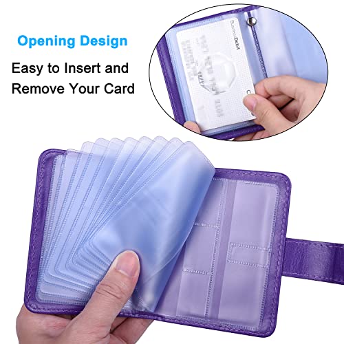 Wisdompro Credit Card Holder, RFID Blocking Wallet Debit Card Protector - color: Purple, size: Vertical
