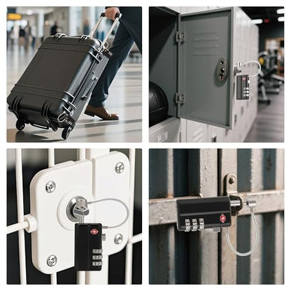 Professional Gun Case Lock TSA Approved – Heavy-Duty - color: Black