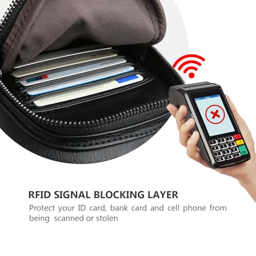 Anti-theft Sling Bags Women Small PU Leather Chest Fanny Pack - color: Black-c