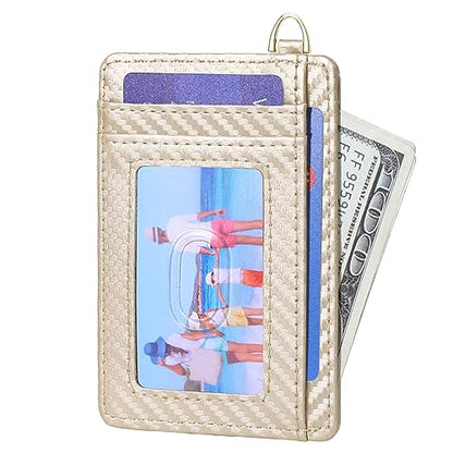 GEEAD Slim Minimalist Front Pocket RFID Blocking Card Holder Wallets for Men & Women - color: Carbon Khaki