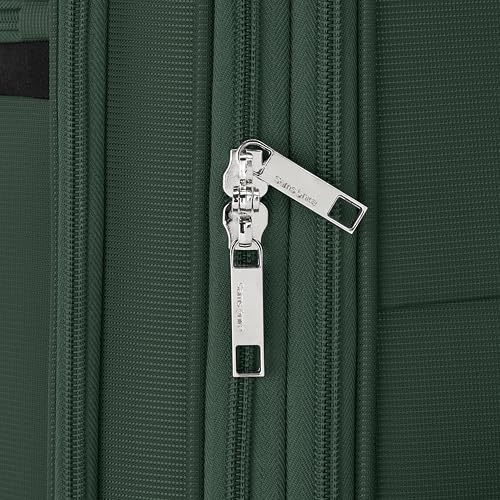 Samsonite Soft-Sided 29-Inch Lightweight Large Checked Expandable Element Suitcase: Durable, 360° Spinner Wheels, Adjustable Telescopic Handle, 2 Front & 1 Side Pocket- Deep Green - color: Bistro Green, size: 29-Inch Checked-Large