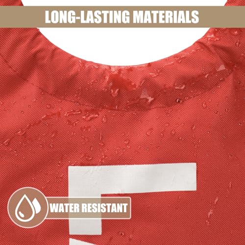 DOKEHOM 95L Large Laundry Basket, Collapsible Laundry Bag, Freestanding Tall Clothes Hamper, Foldable Washing Bin (Red) - color: Red, size: 95L
