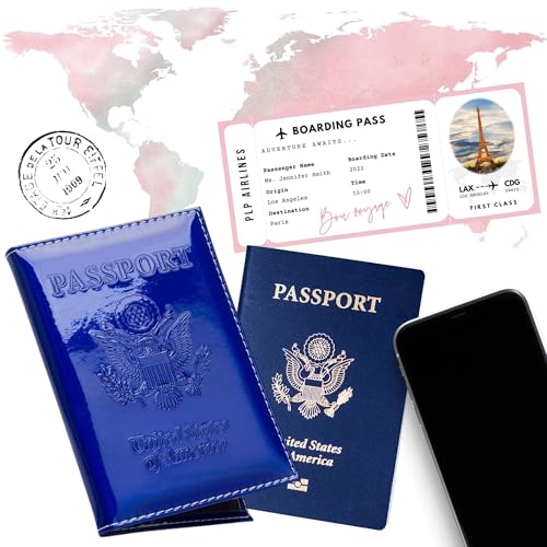 크롬 여권 커버 홀더 북 USA, 블루., 여권 커버 - color: 블루.
