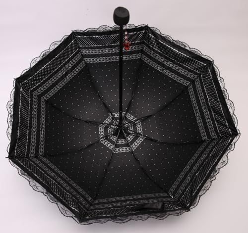 MizHome Folding Compact Umbrella for Women Lightweight Portable UPF 50+ Travel Parasol - color: Mint