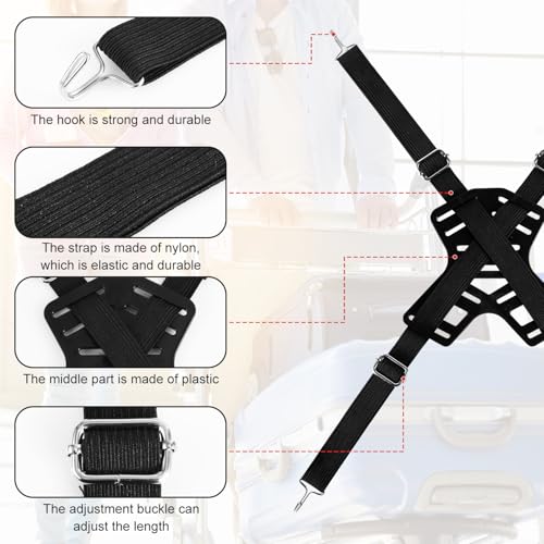 Elastic Bungee Strap, 4-Way Flat Bungee Cord with Hooks Adjustable Tie Down Bungee Cords Luggage Bungee Strap Bike Rack Bungee for Securing Luggage Items