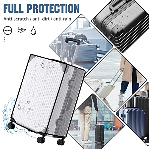 bvya Luggage Protector Suitcase Cover PVC Bag Dust Proof Travel Suitcase with A Luggage Handle Wraps By Randomly Sent - size: 20 INCH