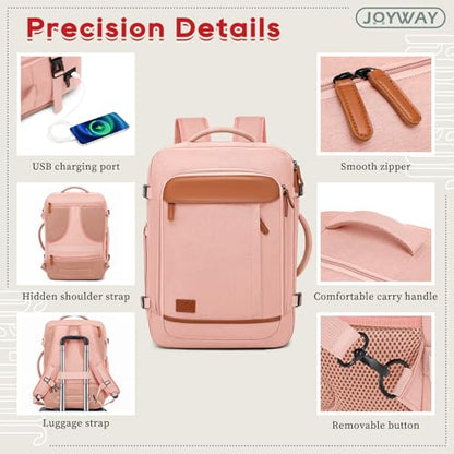 Joyway Expandable Luggage Sets 5 Piece, Lightweight Hard Shell Travel Suitcase Set with Spinner Wheels and TSA Lock (5 piece set，Pink) - color: Pink, size: 5 piece set