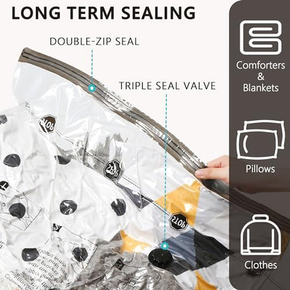 Vacuum Storage Bags, Compression Packing Space Saver Seal Bags for Clothing Bedding Comforters Blankets Pillows, 8 Small - size: 8 Small