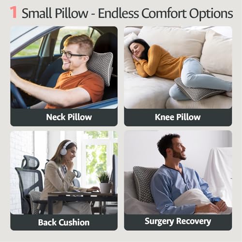 fulocean Small Cooling Memory Foam Pillows for Travel, Camping, Airplanes - size: M - 18 x 13 Inch