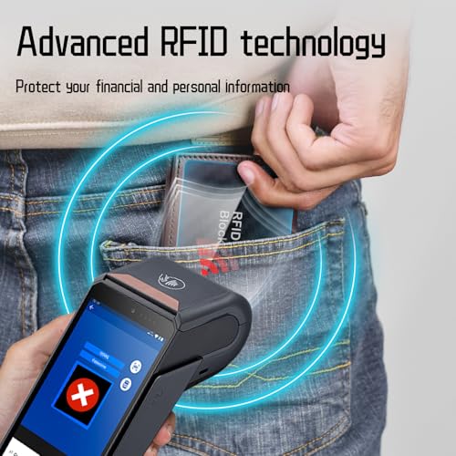 RFID Blocking Cards - 6 Pack Premium Contactless NFC Debit Credit Card Passport Protector Blocker, Smart Slim Design，for Credit Card Holder Identity Theft Prevention - color: Black-6pcs