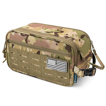 PAVILIA Tactical Toiletry Bag Men, Water Resistant Molle Military, Camo XL - color: Camo, size: Extra Large