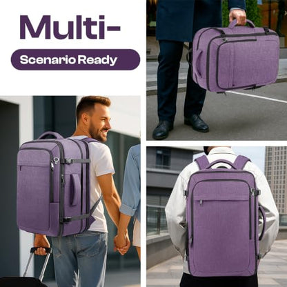Laptop Backpack for men, Compatible with 18.4 inch Laptop, Purple - color: Purple, size: 3X-Large