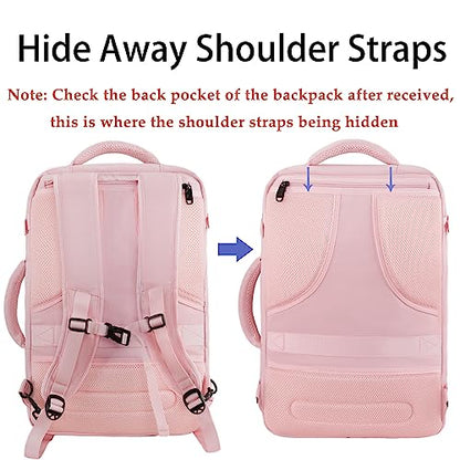 MATEIN Womens Travel Backpack, Extra Large Carryon Backpack for Airplane - color: Pink, size: X-Large