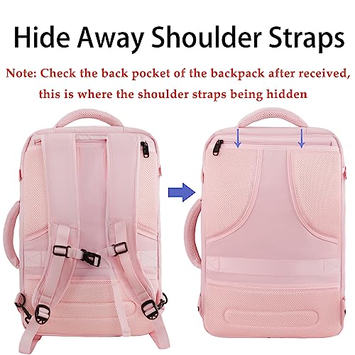 MATEIN Womens Travel Backpack, Extra Large Carryon Backpack for Airplane - color: Pink, size: X-Large