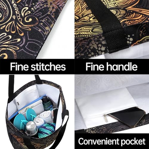 Chic Funny Cute Pattern Big Handle Extra Large Shoulder Tote Bag for Beach Travel Weekender Gym Grocery Shopping - style: Horse