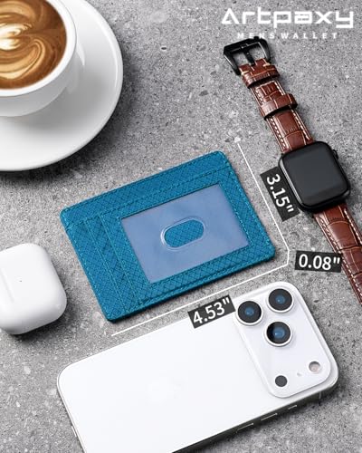 Artpaxy 남성 및 여성용 슬림 지갑, 여행용 미니멀리스트 전면 포켓 카드 홀더, RFID 차단, 신분증, 현금 및 신용 카드용 방수 나일론 지갑, 네이비 블루, 미니멀리스트 - color: 네이비 블루