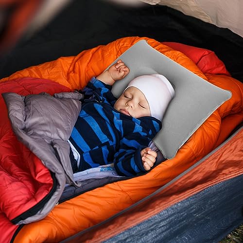 Maitys 5 Pcs Inflatable Camping Pillow,16.93 X 10.63 Inches,Gray - color: Gray, size: 16.93 x 10.63 Inches