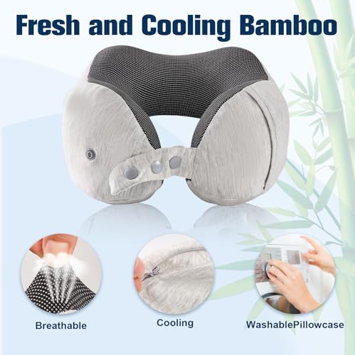 Cirorld Neck Pillow for Traveling, Travel Pillows for Airplanes Light Grey - color: Light Grey
