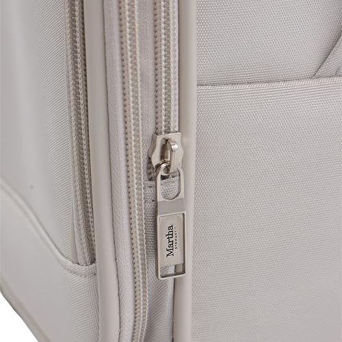 Martha Stewart Softside Carry-On Luggage, Light Grey - color: Light Grey, size: 22"