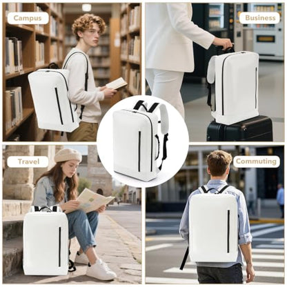 Travel Backpack for 15.6 Inch Laptop, 15L Lightweight, White - color: White, size: 15.6 Inch