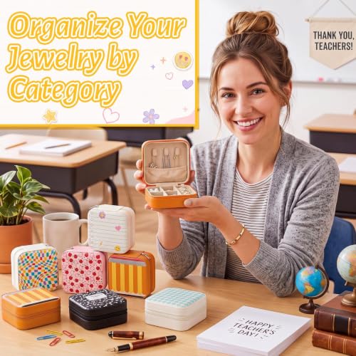 Weysat 6 Pcs Back to School Teacher Jewelry Box Gifts Travel Size