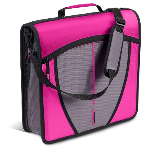 Case-it School Zipper Binder | 3-Inch O-Rings | 600-Sheet | D-146 Magenta - color: H Magenta, size: 1 Pack