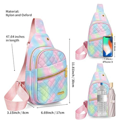 Aisijimo Small Sling Bag For Women Men Casual Crossbody Sling Backpack - color: 8003s-bgreen