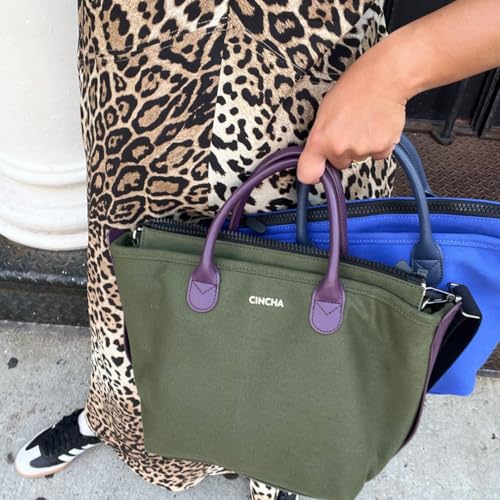 Cincha Canvas Go-Tote Bag, Water-Resistant, Versatile Travel Bag, Lightweight & Compact, As Seen on Oprah's Favorite Things - color: Olive, style: Mini