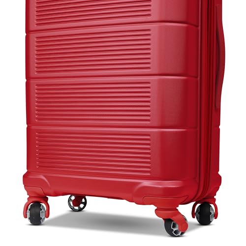 American Tourister Stratum 2.0 Expandable Hardside Luggage with Spinner Wheels, Red, Carry-on - color: Red, size: 20-Inch Carry-On