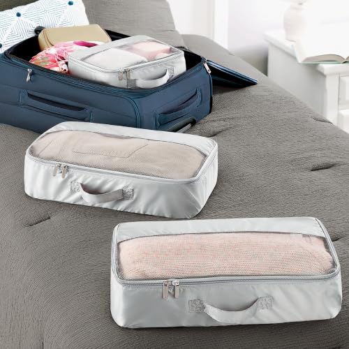 Whitmor Travel Packing Cubes Set of 3, Mesh Luggage Organizers
