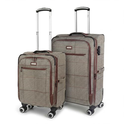 2-Piece Softside Luggage Set（20/26in）, Expandable,TSA LOCK - color: COLOR-7
