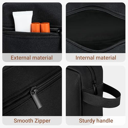Elviros Hanging Toiletry Bag, Lightweight Travel Dopp Kit, Large, Black - color: Black, size: Large