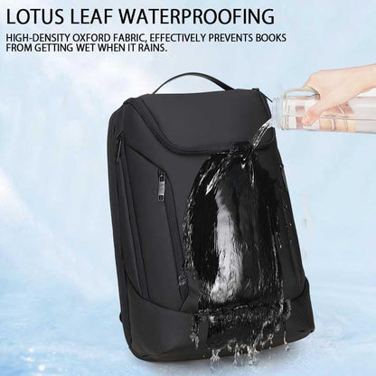 Shockproof Waterproof Laptop Backpack, 17-Inch Anti-Scratch Travel Backpack with Large Storage(Black/Gray/Green) (Grey) - color: Grey