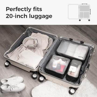 pack all Frosted Clear Organizer Pouch, Lightweight TPU Zipper Bag - size: Medium