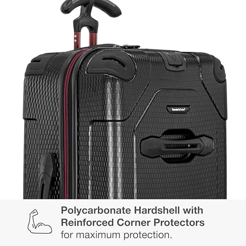 Traveler's Choice Maxporter II Polycarbonate Hardside Trunk with Spinner Wheels, Black, 28-Inch Medium Trunk - color: Black, size: 28-inch Medium Trunk