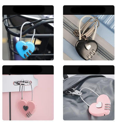 4 Pcs Heart Padlock Small Heart Lock with Key for Jewelry Box Diary Book