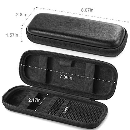 AGPTEK Case Holder for Apple Pencil, Slim PU Hard Leather Carrying Pouch - color: Black
