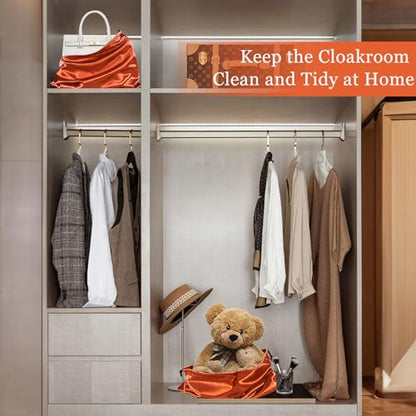 P Pothuiny 2 Pcs Satin Dust Bags for Handbags - color: Orange