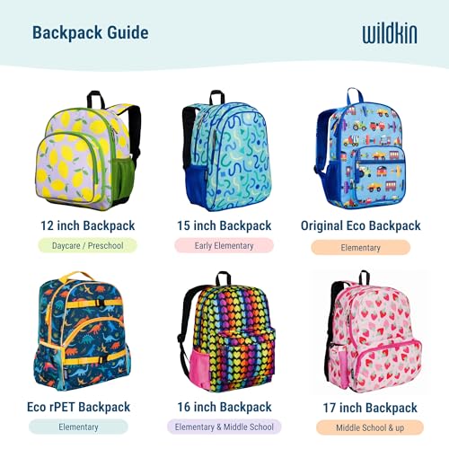 Wildkin 12 Inch Toddler Backpack for Kids, Pink Stripes - color: Pink Stripes