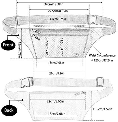 Outdoor Sports Running & Jogging & Travel Waterproof Utralthin Waist Pack/Bag Runner Belt, Black - color: Black