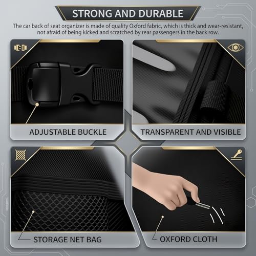 2 in 1 Hanging Backseat Car Organizer,Waterproof Back Seat Car Organizer