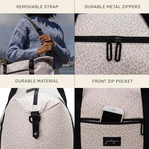 Jadyn Lola Travel Bag, Weekender/Overnight Duffel, Gym Tote Bag for Women, Men - color: Desert Leopard