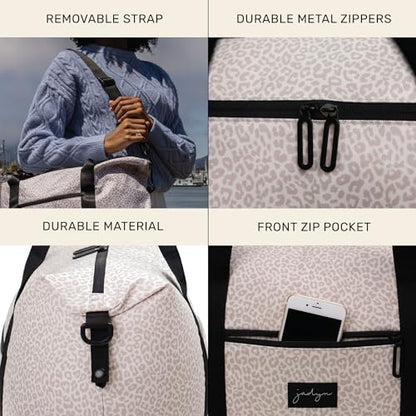 Jadyn Lola Travel Bag, Weekender/Overnight Duffel, Gym Tote Bag for Women, Men - color: Desert Leopard