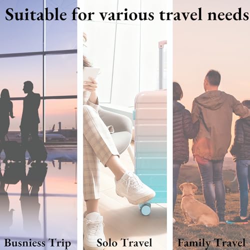 3-Piece Luggage Set 20/24/28’’ Hard-shell with 360° Spinner Wheels, Gradient Color Suitcase with Combination Lock, Lightweight PC Material, (Blue + Pink) - color: Pink-Light Blue Gradient, size: 3-Piece Set(20''&24''&28'')