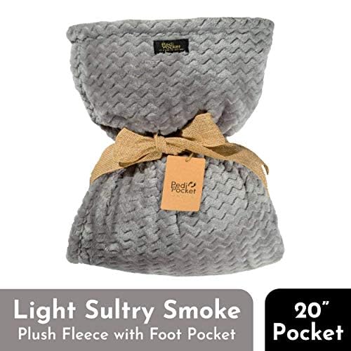 PediPocket Original Patented 50"x70" Light Sultry Smoke Blanket - color: Light Sultry Smoke