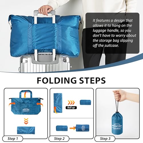 Veki Small Duffle Bag for Travel, Lightweight Carry On Bags, Navy Blue, S - color: Navy Blue, size: S