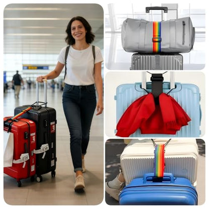 Luggage Straps for Suitcases Luggage Straps, 2-Piece Black - color: Black