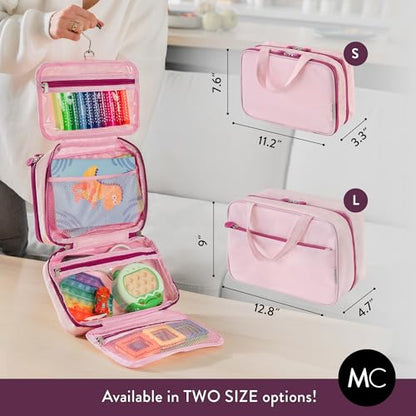 Mothercould Small Kids Travel Organizer, Hanging Bag With Hook, Pink - color: Pink, size: Small
