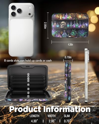 Maicican RFID Blocking Aluminum Credit Card Holder - color: Card holder wallet - Skeleton bookshelf