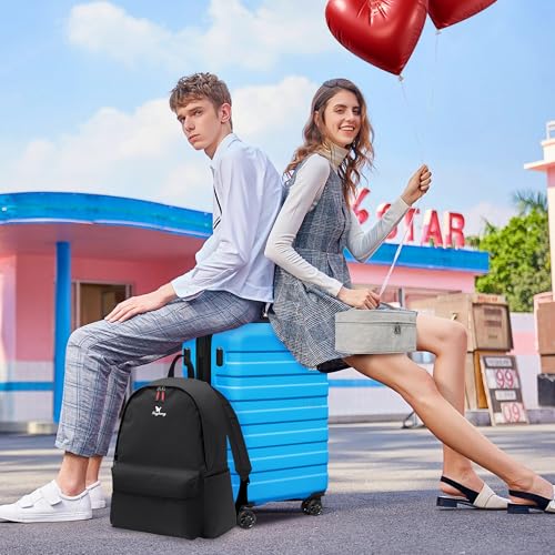 KEYTANG Zebra 20" Expandable Carry-On, Lightweight Hardshell Suitcase with Spinner Wheels,Blue - color: Blue, size: 555-Carry-on